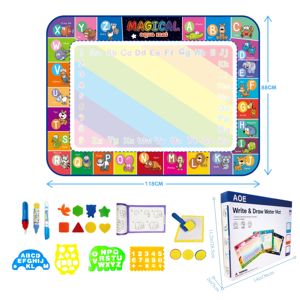 Draagbare Milieuvriendelijke Kindertekentafel Magisch Voorschoolse Spelmat Water Canvas Educatief Speelgoed Voor Meisjes Baby Speelmat - Product Image 3