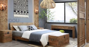 Woden King Queen <span class=keywords><strong>letto</strong></span> matrimoniale in legno per <span class=keywords><strong>testiera</strong></span> per camera d'albergo e casa - Product Image 6