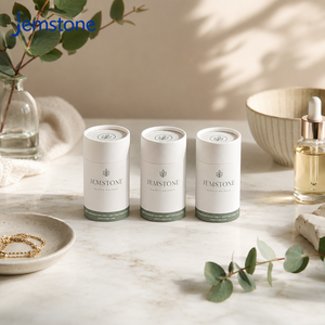 Emballage cylindrique en carton rigide recyclable avec support en EVA découpé pour emballage de seringue de sérum de beauté en tube de papier - Product Image 1