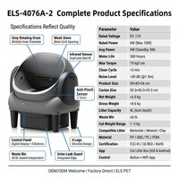 Litière automatique autonettoyante OEM pour chat, grande capacité, pour plusieurs chats, toilettes électriques intelligentes avec capteurs de sécurité, contrôle des odeurs et moniteur de santé