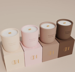 Bois mèches <span class=keywords><strong>ciment</strong></span> vide bougie parfumée cire faisant luxe Unique écologique à la main saint valentin pâques conteneur pot - Product Image 3