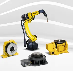 FANUC 1 or 2-axis original positioners, seamlessly integrated with FANUC robots, provide precise part positioning.