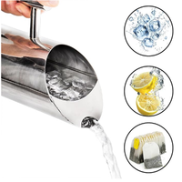 Botol Minuman Kapasitas Besar, Wadah Teh Susu, Pitcher Logam, Teko Kopi, Jug Air Stainless Steel Dengan Gagang
