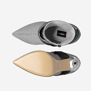 Stivali Stiletto Vegani Edizione Limitata BYMANYC New York Futurista Onyx - Product Image 1