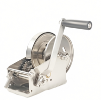 Treuil manuel à double action en acier inoxydable, autobloquant, 800LBS-2600LBS, frein automatique, hauteur de levage 30m, câble en acier galvanisé