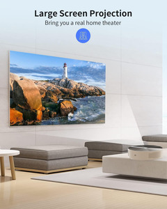 โปรเจคเตอร์มินิ LED ระบบแอนดรอยด์ สมาร์ท รองรับ WiFi แบบดูอัลแบนด์ ความละเอียด 1080P ทีวีไร้สายแบบพกพาสำหรับใช้ในบ้าน รุ่น H66 อุปกรณ์นำเสนอภาพ โปรเจคเตอร์ LCD รุ่น H66 - Product Image 5