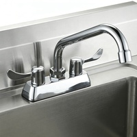 Robinet de cuisine en alliage de zinc chromé de 6 pouces, cartouche en laiton et céramique, idéal pour l'Amérique du Sud - Vente chaude