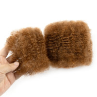 30g 30 #   Cheveux humains afro crépus en vrac pour tressage, extensions de cheveux naturels texturés réguliers