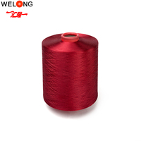 Fil DTY texturé teint 100 % polyester haute ténacité Dtex 167 36, écologique, populaire pour la couture et la broderie OE