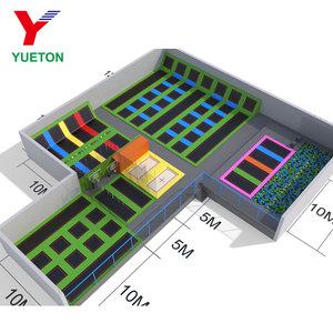 Taman Trampolin Desain dan Warna Kustom Kualitas Tinggi - Product Image 5