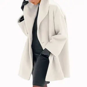 洛芙达2024热卖女装秋季服装冬季外套时尚连帽中号羊毛大衣女式夹克