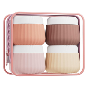 30ml <strong>Travel</strong> Jar Kit with Screw Lid , Cosmetic Cream Case Tub <strong>Travel</strong> <strong>Pot</strong> ,Leak-proof Silicone <strong>Travel</strong> Containers <strong>for</strong> <strong>Toiletries</strong> - Product Image 1