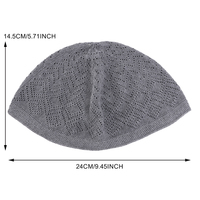 Bonnet de Prière en Crochet Kufi Islamique Homme, Chapeau Musulman en Coton pour Homme, Calotte Islamique Turque Namazi