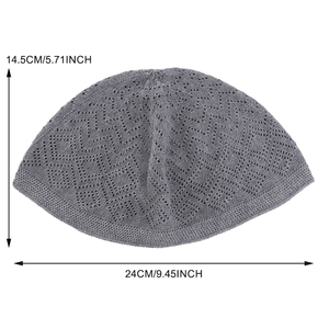 Cappello da uomo musulmano all'uncinetto con cappuccio da preghiera <span class=keywords><strong>Kufi</strong></span> con cappuccio da uomo in cotone Namazi Turke islamico cappellini con teschio - Product Image 3