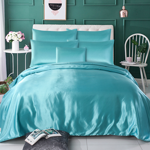 Set di Biancheria da Letto di Lusso Super Morbido in Seta/Lino, 3 Pezzi, Set Copripiumino in Raso di Seta, Antistatico 200TC per Casa o Hotel - Product Image 2