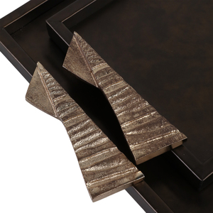 Vassoio decorativo moderno con manici in alluminio per centrotavola da caffè, decorazione per camera da letto e bagno - Product Image 4