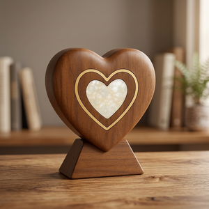 Best selling Heart Shaped <b>Keepsake</b> urn Small urn with MOP mosaiced Urn for Small <b>Pet</b> or Infant Memorial <b>Ashes</b> from Vietnam - Product Image 2