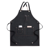 Sunuyue — tablier en toile de coton pour homme, couleur gris, style Barista, bar pour Barista