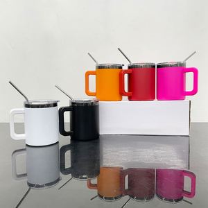 Powder Coated Underneath Colorful 10Oz <b>Mug</b> <b>Double</b> <b>Walled</b> Black Plated Colored Tumbler With Magnetic Lid - Product Image 3