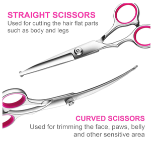 Kingtale 트렌드 제품 2024 신상품 개 액세서리 전문가 5 in 1 4CR 스테인레스 스틸 개 미용 가위 - Product Image 2