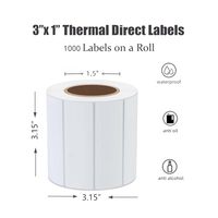 Étiquette thermique 3x1, autocollant code-barres, impression personnalisée, rouleau de papier, adresse, entrepôt, inventaire, logistique, livraison, décalcomanie, signalétique