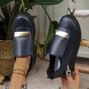 Zapatos de Mujer con Suela Gruesa, Punta Redonda, Diseño Sencillo con Hebilla Metálica, Moda 2026 - Product Image 4