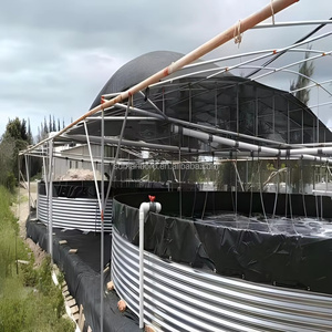 Système d'aquaculture <span class=keywords><strong>RAS</strong></span>, bassin à poissons circulaire, bassin à poissons en PVC galvanisé dans une ferme aquacole - Product Image 5