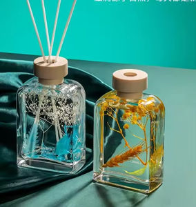 Difusor de Aroma Económico de 100 ml, Botella Redonda de Vidrio Transparente para Difusor de Aromas, Decorativa para el Hogar, Hotel u Oficina - Product Image 2