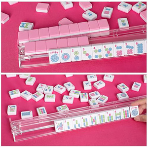 Luxury Custom Melamine <b>Mahjong</b> <b>Set</b> with Four Layers and Storage Box Business Gift High-end Gift US <b>Mahjong</b> Tiles - Product Image 2