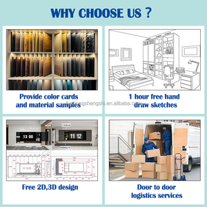 Sistema de Armario Vestidor Inteligente Iluminado de Lujo Moderno Personalizado para Proyectos de Apartamentos, Muebles Completos para Dormitorio en Negro - Product Image 4