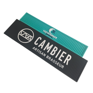 Custom Branded Silicone PVC Bar Mat Rubber Pub Runner Spill Pad Beer Rail Mat Drip Tray Non Slip Service Mat Table Mat Coaster - Product Image 5