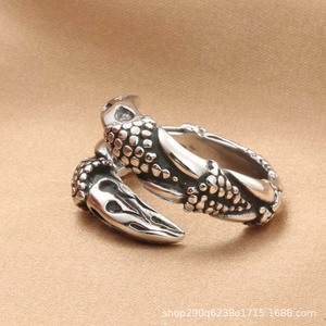 yunnique Eagle Claw <b>Ring</b> Stainless Steel Retro Silver Unisex Fashion Jewelry Gift - Product Image 3