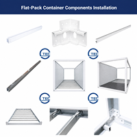 Maison conteneur 20 pieds à kit plat économique, design moderne, isolée thermiquement, respirante et coupe-vent, garantie 5 ans, pour bureau, camp de travail, mini