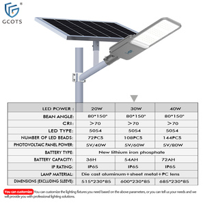Farolas Solares LED de Alta Eficiencia para Exteriores, Resistentes al Agua, de Aluminio, Personalizadas de Fábrica, para Carreteras y Parques, 6000k - Product Image 3