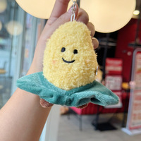 Boneka Kustom Pabrik, Mainan Boneka Kartun Kreatif, Buah dan Sayuran Lucu, Gantungan Kunci Makanan Plush, Poliester