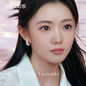 ต่างหูรูปดอกไม้ Dinle เงินแท้ S925 ประดับมุก รูปทรงตัว C สำหรับผู้หญิง สวมใส่ได้ทุกวัน - Product Image 2
