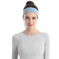 Bandeau de sport en tissu nylon haute élasticité pour femme, couleur unie, à quatre aiguilles et six fils, classique, pour yoga, professionnel