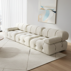 طقم أريكة قطاعية قابلة للتخصيص، أريكة ماريو بيليني الفاخرة، أريكة عصرية من القماش لغرفة المعيشة، تصميم وحدات للمساحات الصغيرة - Product Image 4