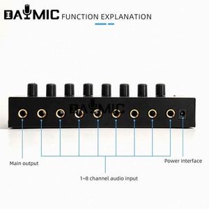เครื่องขยายเสียงหูฟัง 8 ช่อง 7.1 แชนแนล รุ่น Factory Mini ตัวแยกสัญญาณหูฟังสเตอริโอแบบโลหะ สำหรับงานแสดงในสตูดิโอ - Product Image 6