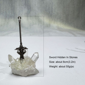 A basso prezzo di alta qualità fortunato artigianato spada nascosta <span class=keywords><strong>in</strong></span> chiaro Quart grappolo di pietra per regalo o ornamento - Product Image 4