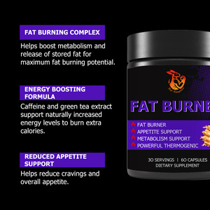 Capsules brûle-graisses avec extrait de thé vert et caféine favorisent naturellement une augmentation des niveaux d'énergie pour brûler des calories supplémentaires et stimuler le métabolisme - Product Image 3