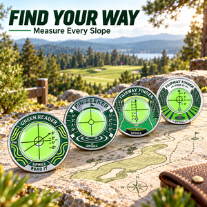 Custom Logo Golf Green Reader Bubble Level Metal Putting Aid Double Sided OEM ODM Golf Accessories Manufacturer Factory Direct - Product Image 1