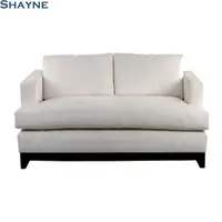 Shayne mobilya çin ODM fabrika yüksek sınıf özelleştirmek amerikan tarzı beyaz ahşap çerçeve kumaş oturma odası antik Loveseats