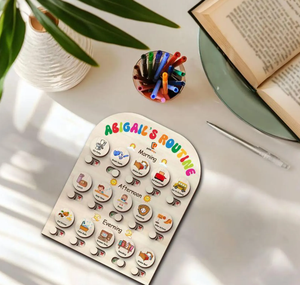 Grafico di lavoro personalizzato in legno, grafico del lavoro di ricompensa del bambino, tabellone del programma, scheda delle responsabilità quotidiane personalizzate per i bambini - Product Image 5