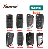 Clé télécommande universelle Xhorse série XK filaire 4 boutons ABS pour voiture, compatible VVDI Key Tool XKKF20EN XKMQB1EN XKB501EN XKB508EN XKB510EN