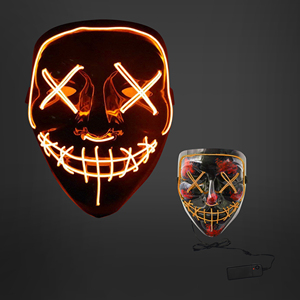 Máscara LED de terror para Halloween, Cosplay ecológico, decoraciones aterradoras, novedades de fiesta de moda para disfraz de Halloween - Product Image 6