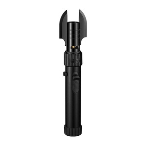 <b>Windproof</b> Direct Fire Torch <b>Lighter</b> For Outdoor Barbecue And Kitchen Use Silver Black Color - Product Image 5