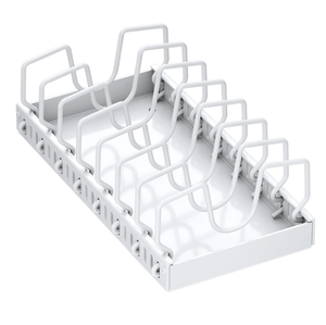 주방 캐비닛 슬라이딩 뚜껑 홀더와 팬 랙 아래 냄비 및 팬 오거나이저 꺼내기 공간 절약 - Product Image 1