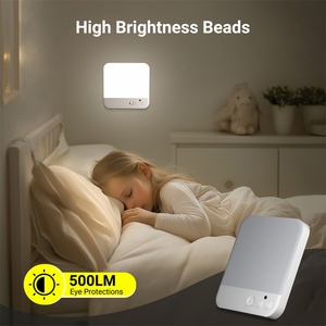 Lampe de nuit LED à détecteur de mouvement, alimentée par batterie USB rechargeable, pour maison intelligente, lampe murale à détecteur de mouvement - Product Image 4