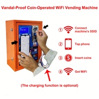 Antena WiFi Microtique para Zonas Comerciales, con Sistema de Monedas para WiFi en Estaciones, Máquinas Expendedoras de Pared